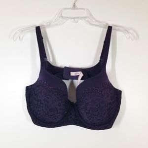 Victoria's Secret Body by Victoria Lined Demi Purple Lace Bra Size 38DD